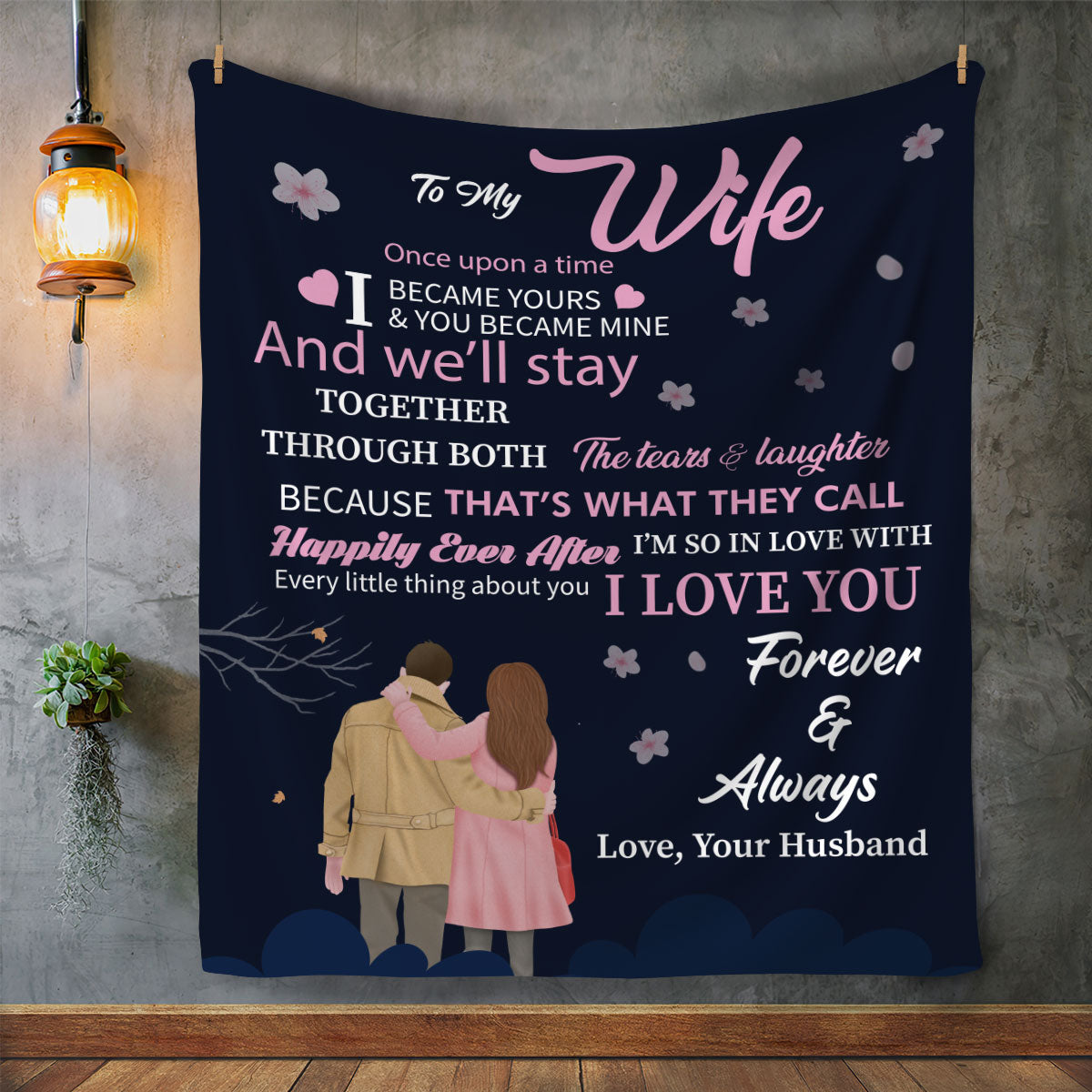 To My Wife Blanket | I Love You Forever & Always | Valentine's Day Gift, Birthday Gift, Christmas Gift