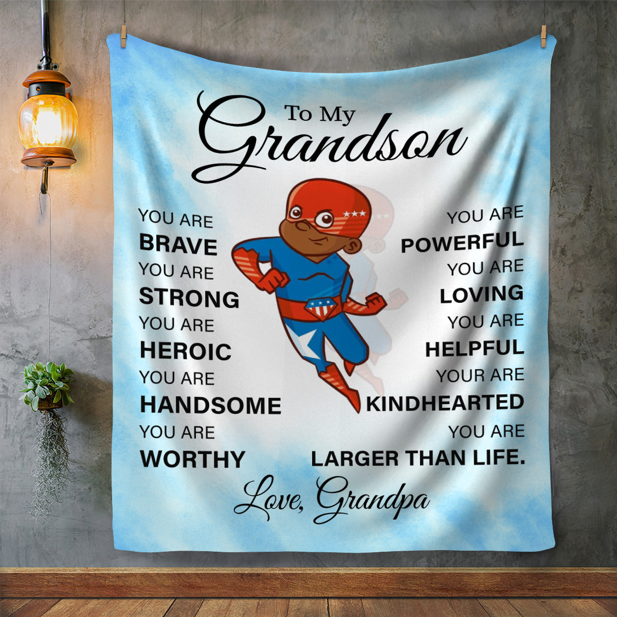 To My Grandson, You are Kindhearted Blanket | Christmas Gift, Birthday Gift