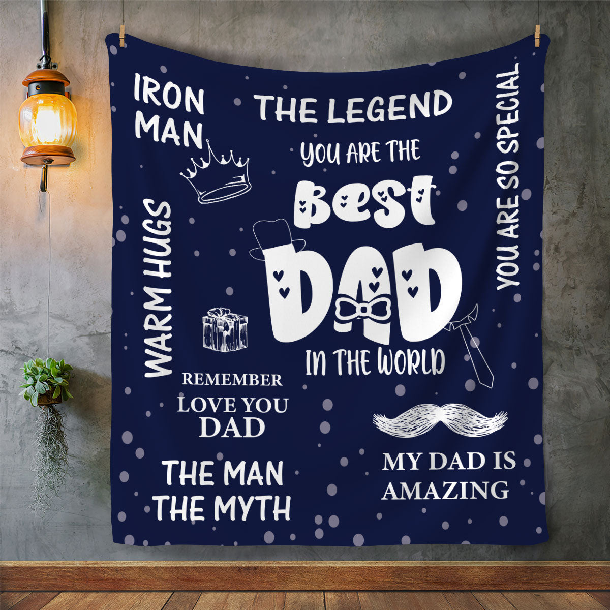 Best Dad Blanket | Birthday, Valentine's Day, Christmas Gift