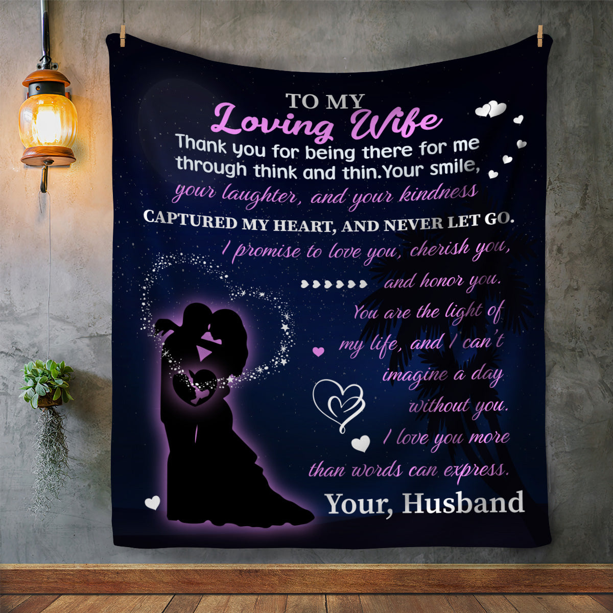 To My Loving Wife Blanket | Christmas Gift, Mother's Day Gift, Birthday Gift