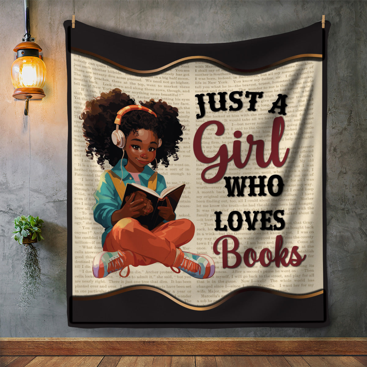 Just A Girl Who Loves Books Blanket | Christmas Gift, Birthday Gift