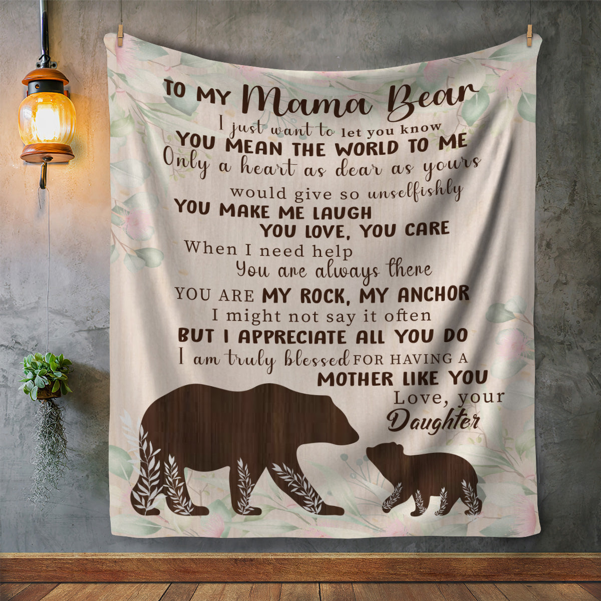 Mama Bear Blanket | Christmas Gift, Mother's Day Gift
