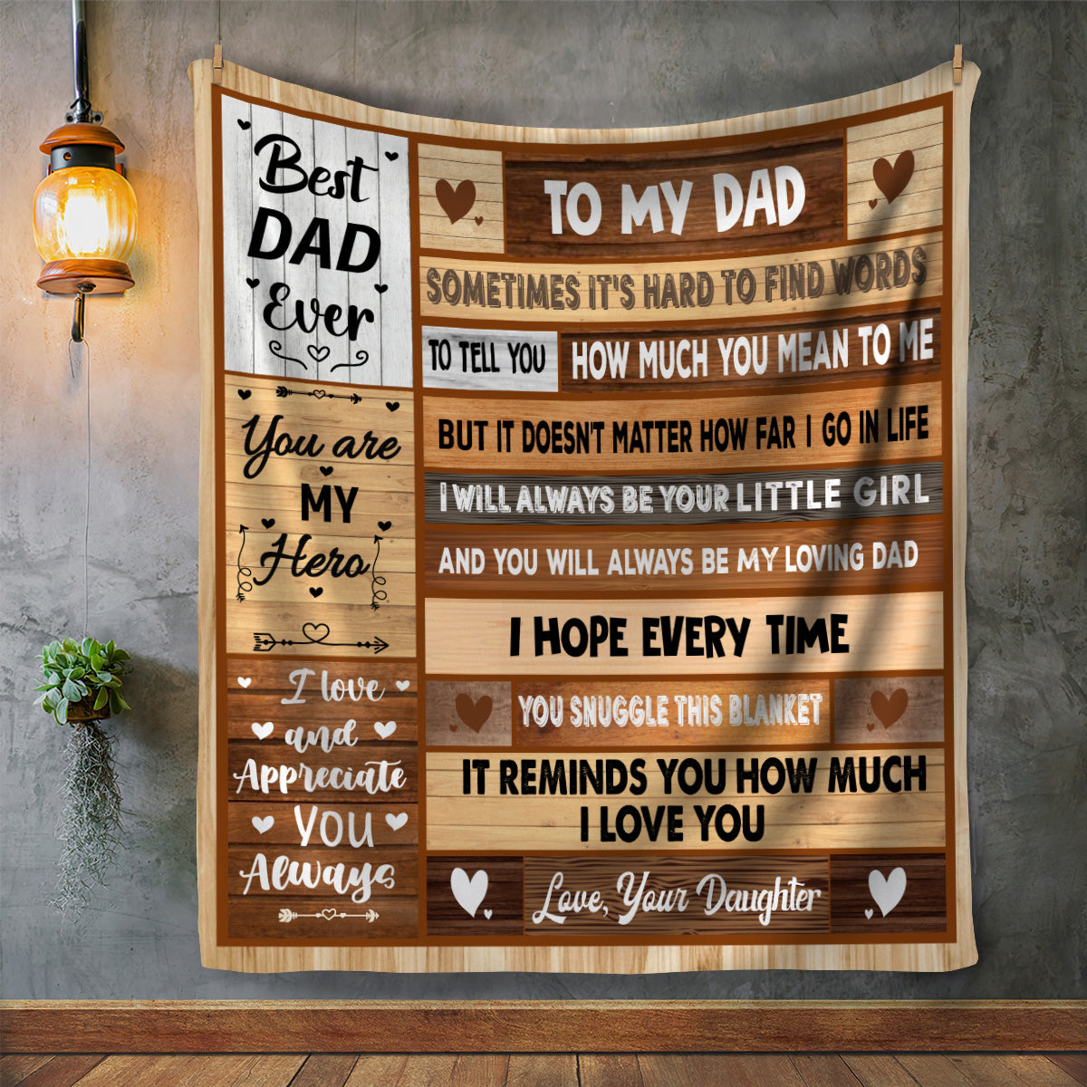 To My Dad | Best Dad Ever Blanket | Christmas, Birthday, Valentine's Day Gift