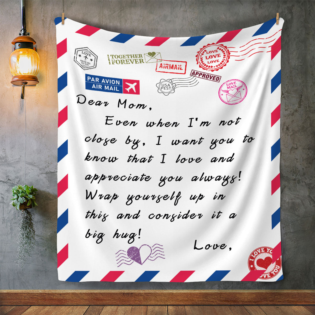 Dear Mom Letter Blanket | Valentine's Day Gift, Birthday Gift, Christmas Gift