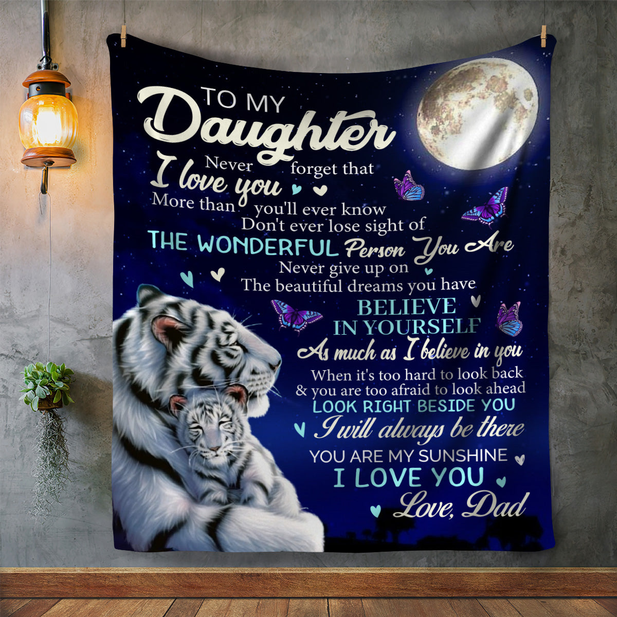 To My Daughter, Never Forget Blanket | Valentine's Day, Birthday, College Gift
