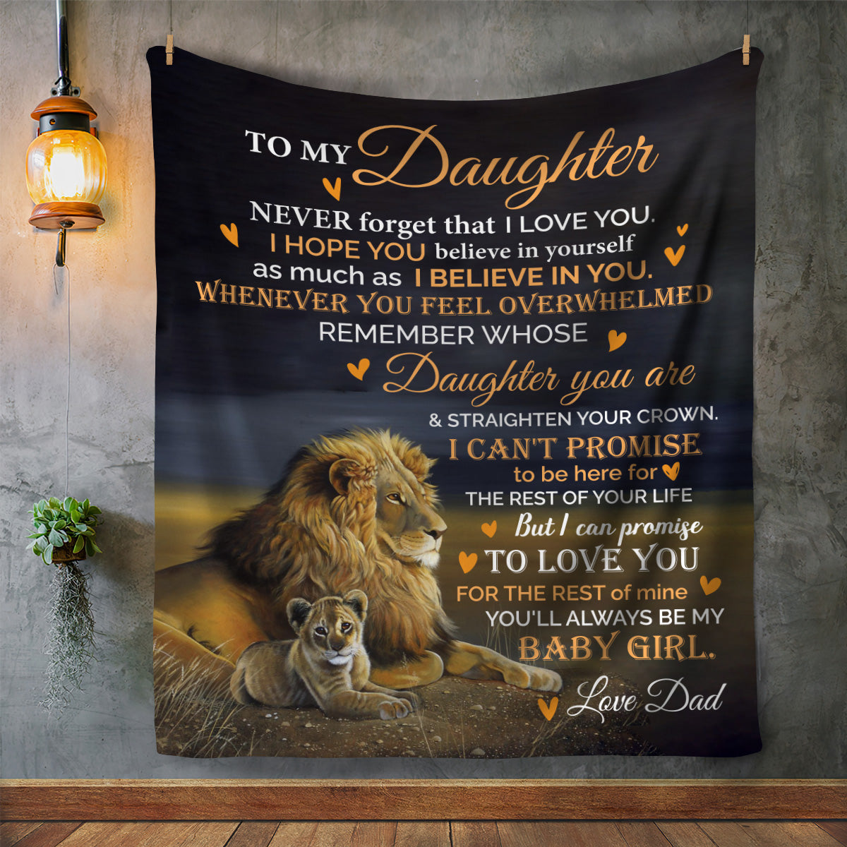 To My Daughter, When You Feel Overwhelmed Blanket | Valentine's Day, Birthday, College Gift