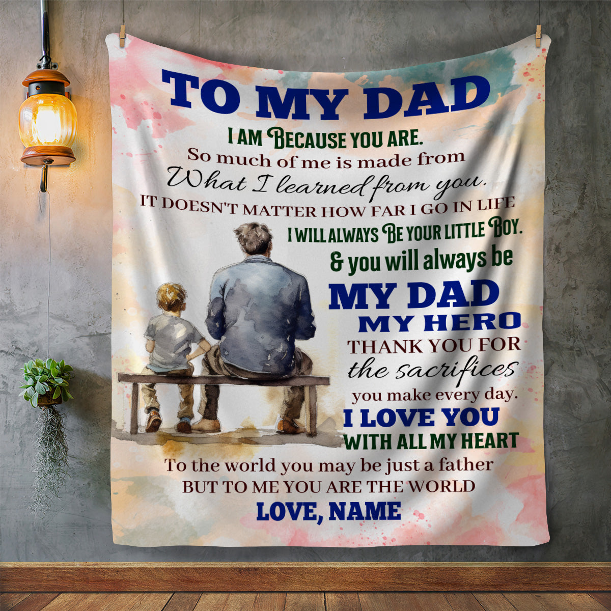 To My Dad | My Hero - Arctic Fleece Blanket 50x60