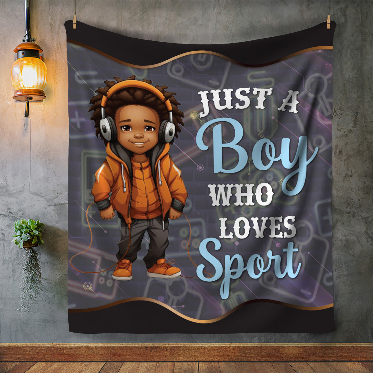 Just A Boy Who Loves Sport Blanket | Birthday Gift, Valentine's Day Gift, Christmas Gift