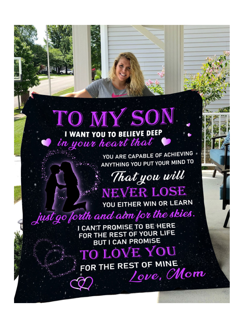 To My Son | You Are Capable of Achieving Anything | Arctic Fleece Blanket 50x60