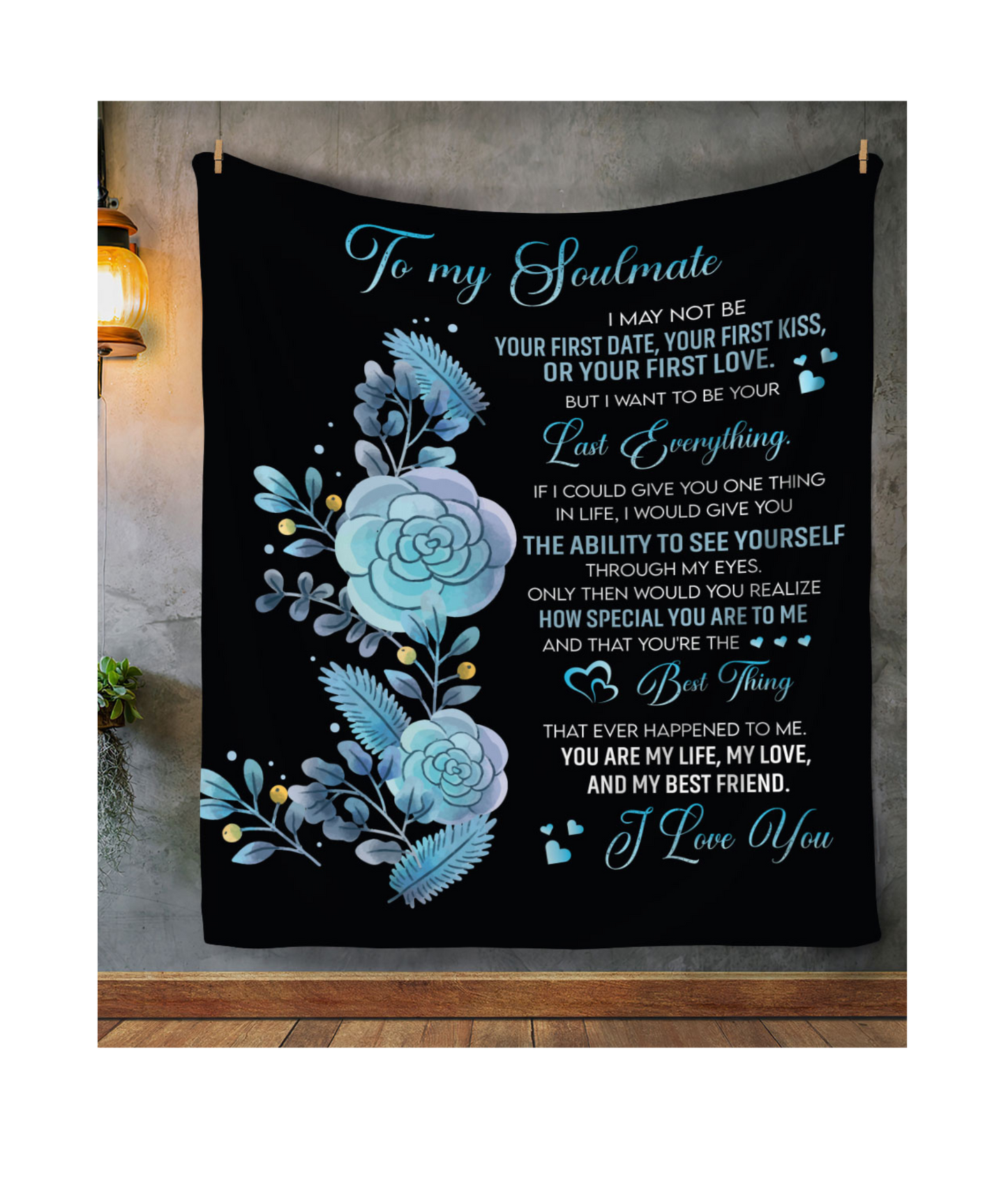To My Soulmate | I Love You | Arctic Fleece Blanket 50x60