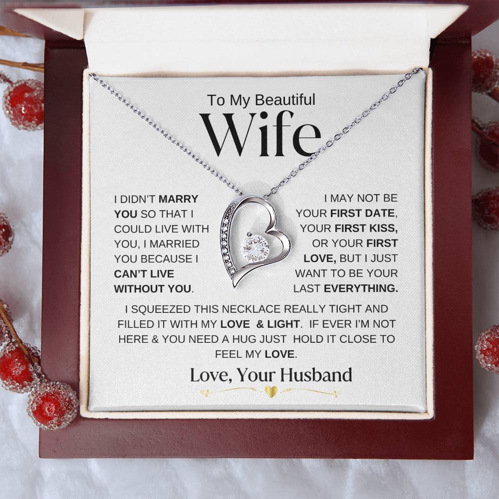To My Beautiful Wife | Forever Love Necklace - WB2D