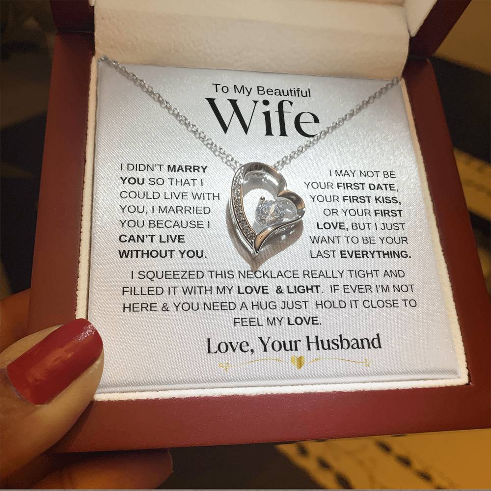 To My Beautiful Wife | Forever Love Necklace - WB2D