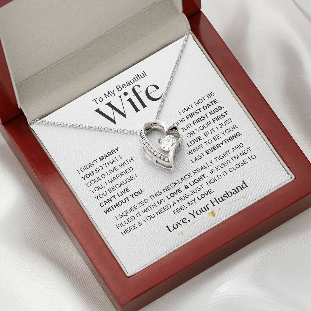 To My Beautiful Wife | Forever Love Necklace - WB2D