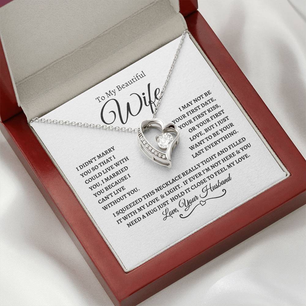 To My Beautiful Wife | Forever Love Necklace - WBL