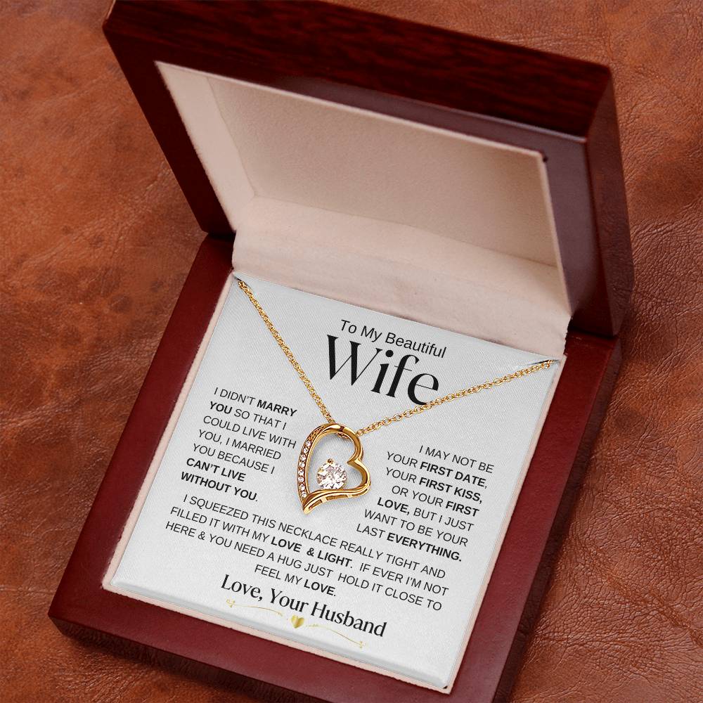 To My Beautiful Wife | Forever Love Necklace - WB2D