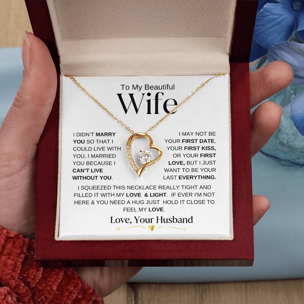To My Beautiful Wife | Forever Love Necklace - WB2D