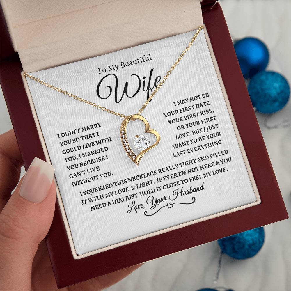 To My Beautiful Wife | Forever Love Necklace - WBL