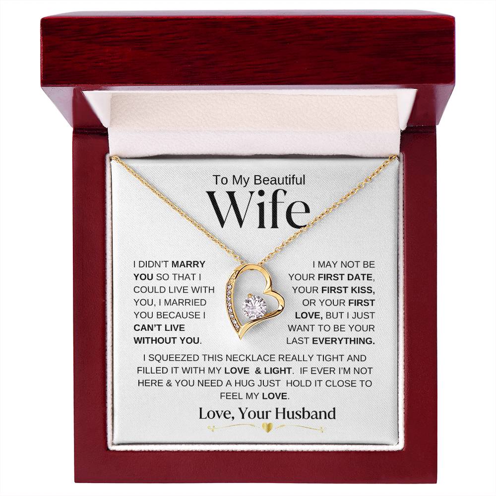 To My Beautiful Wife | Forever Love Necklace - WB2D