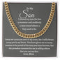 To My Son Cuban Link Necklace | Love, Proud Mom | Christmas Gift, Birthday Gift