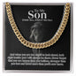 To My Son | Stand Tall | Graduation Gift | Cuban Link Chain