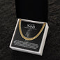 To My Son | Stand Tall | Graduation Gift | Cuban Link Chain