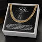 To My Son | Stand Tall | Graduation Gift | Cuban Link Chain