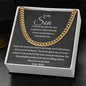 To My Son | I Will Always Carry you in my Heart | Cuban Link Necklace, Christmas Gift, Birthday Gift