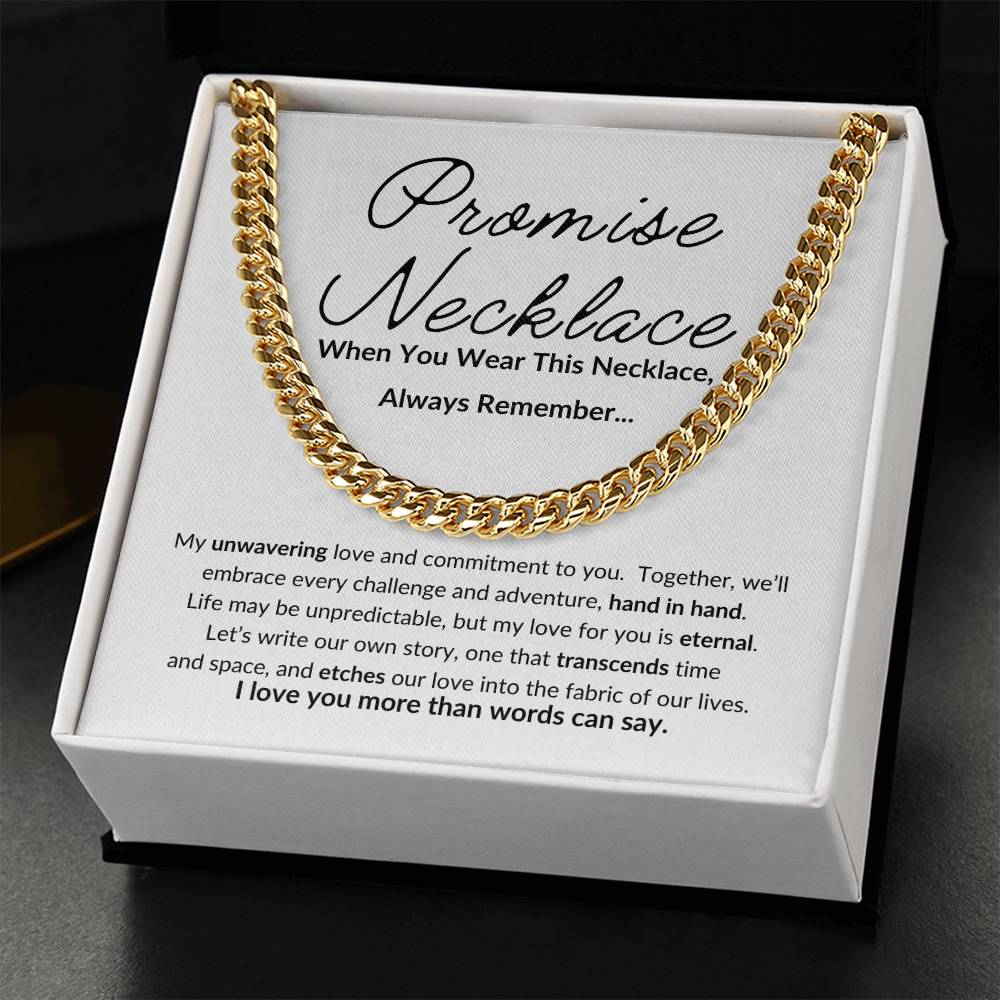 Promise Necklace For Him, Boyfriend Promise Necklace
