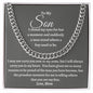 To My Son Cuban Link Necklace | Love, Proud Mom | Christmas Gift, Birthday Gift