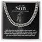 To My Son | Stand Tall | Graduation Gift | Cuban Link Chain