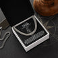 To My Son | Stand Tall | Graduation Gift | Cuban Link Chain