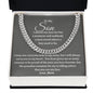 To My Son Cuban Link Necklace | Love, Proud Mom | Christmas Gift, Birthday Gift