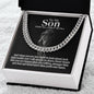 To My Son | Stand Tall | Graduation Gift | Cuban Link Chain