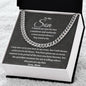 To My Son | I Will Always Carry you in my Heart | Cuban Link Necklace, Christmas Gift, Birthday Gift