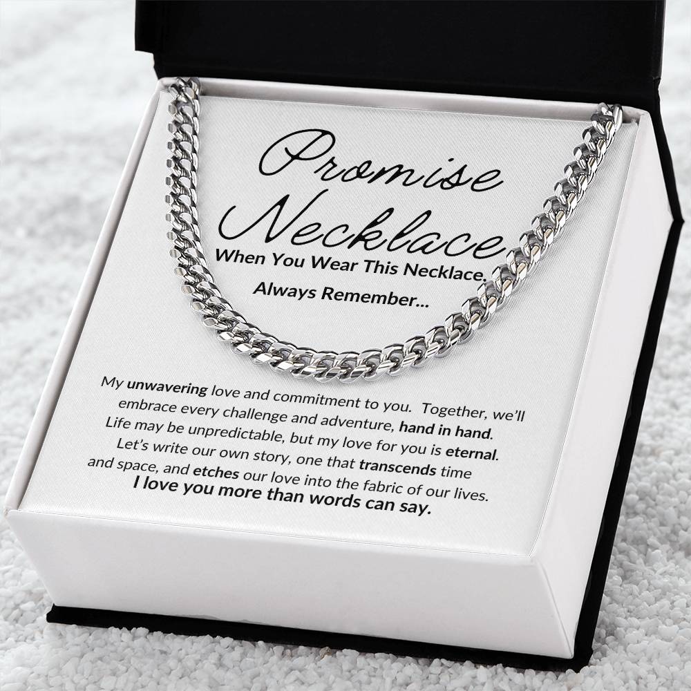 Promise Necklace For Him, Boyfriend Promise Necklace