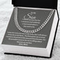 To My Son Cuban Link Necklace | Love, Proud Mom | Christmas Gift, Birthday Gift