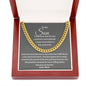 To My Son Cuban Link Necklace | Love, Proud Mom | Christmas Gift, Birthday Gift