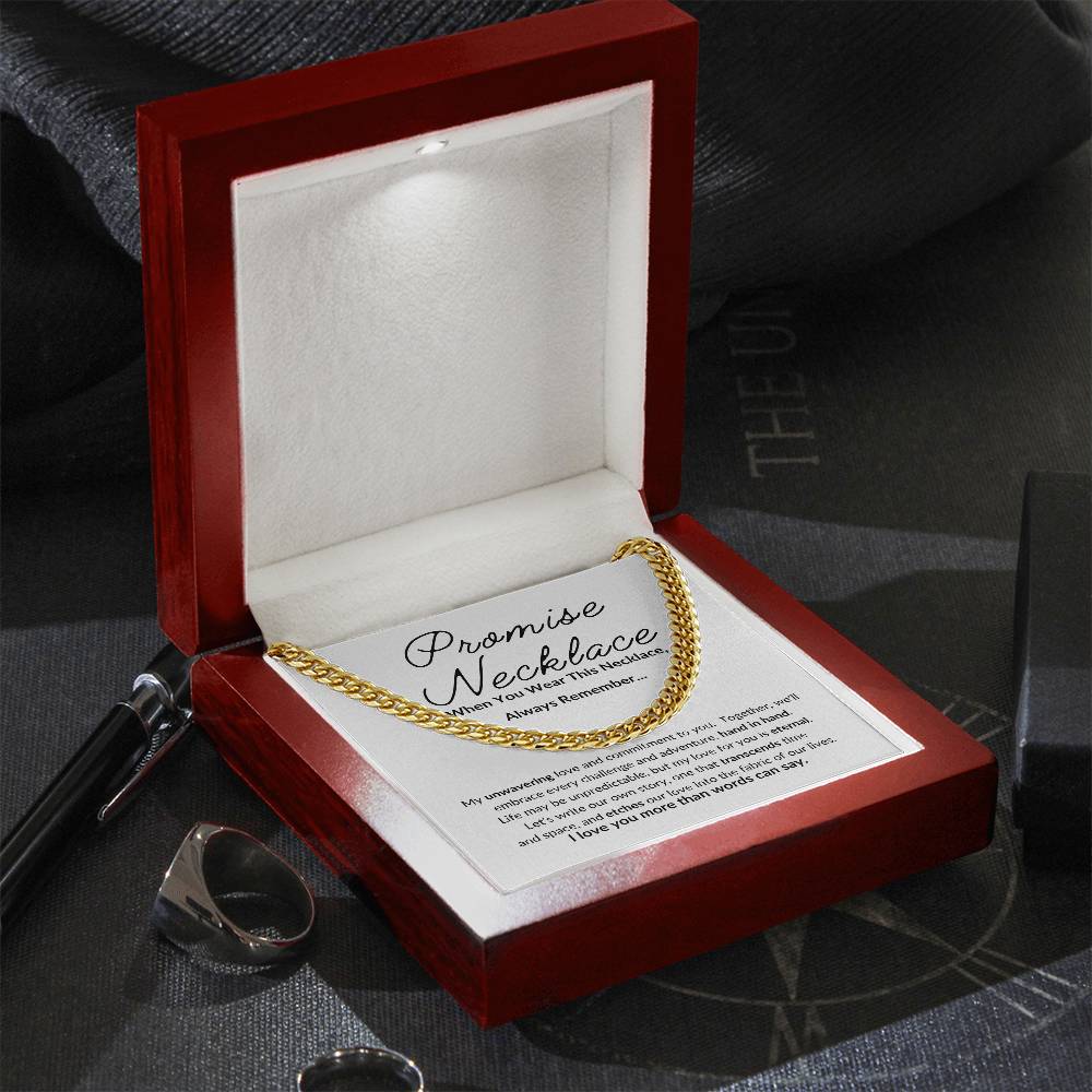 Promise Necklace For Him, Boyfriend Promise Necklace