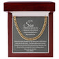 To My Son Cuban Link Necklace | Love, Proud Mom | Christmas Gift, Birthday Gift