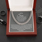 To My Son Cuban Link Necklace | Love, Proud Mom | Christmas Gift, Birthday Gift