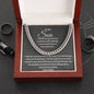 To My Son | I Will Always Carry you in my Heart | Cuban Link Necklace, Christmas Gift, Birthday Gift