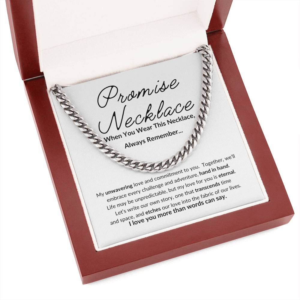 Promise Necklace For Him, Boyfriend Promise Necklace