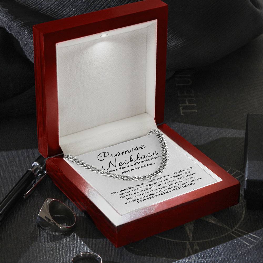 Promise Necklace For Him, Boyfriend Promise Necklace