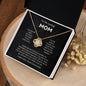 Mom - You're The World - Love Knot Necklace From Daughter