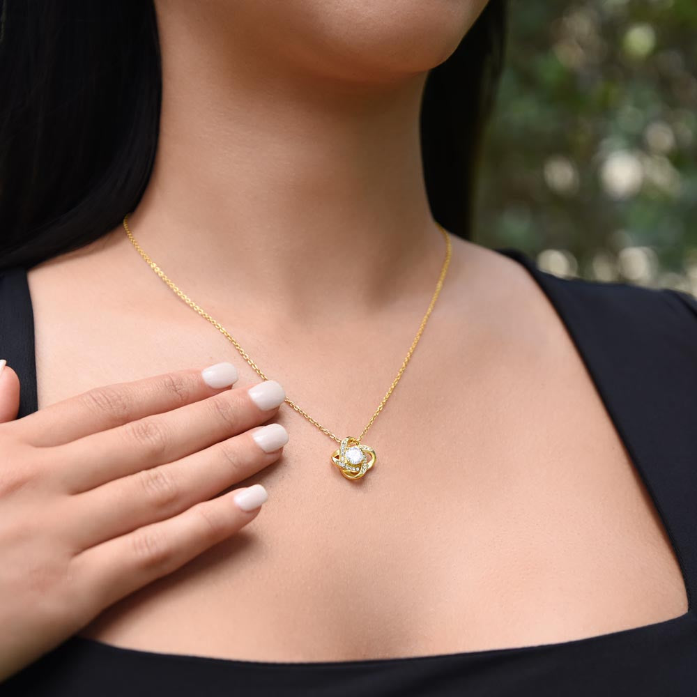 To My Daughter | Believe in Yourself Love Knot Necklace