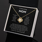 Mom - You're The World - Love Knot Necklace From Daughter