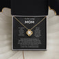 Mom - You're The World - Love Knot Necklace From Daughter