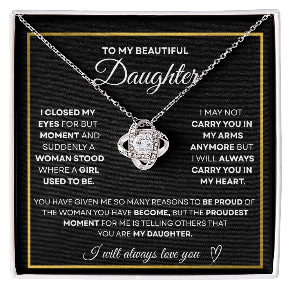 To My Beautiful Daughter | Forever in My Heart Necklace