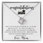 To My Daughter | Congratulations | Love Knot Necklace | Love, Mom