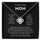 Mom - You're The World - Love Knot Necklace From Daughter